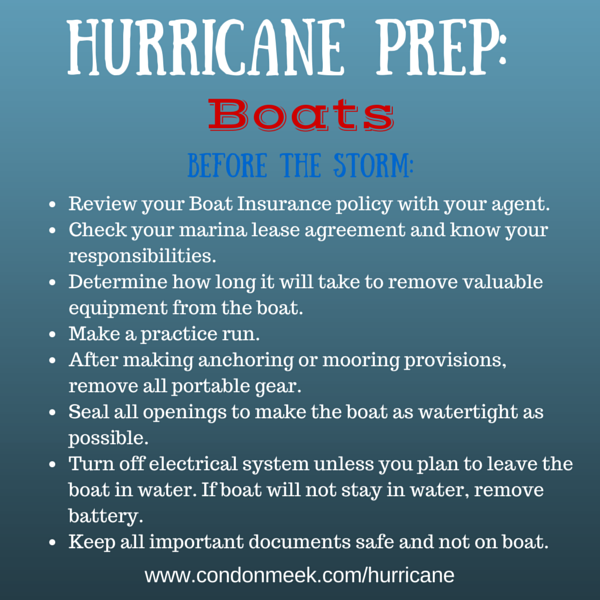 Florida Hurricane Preparedness Condon Meek Insurance